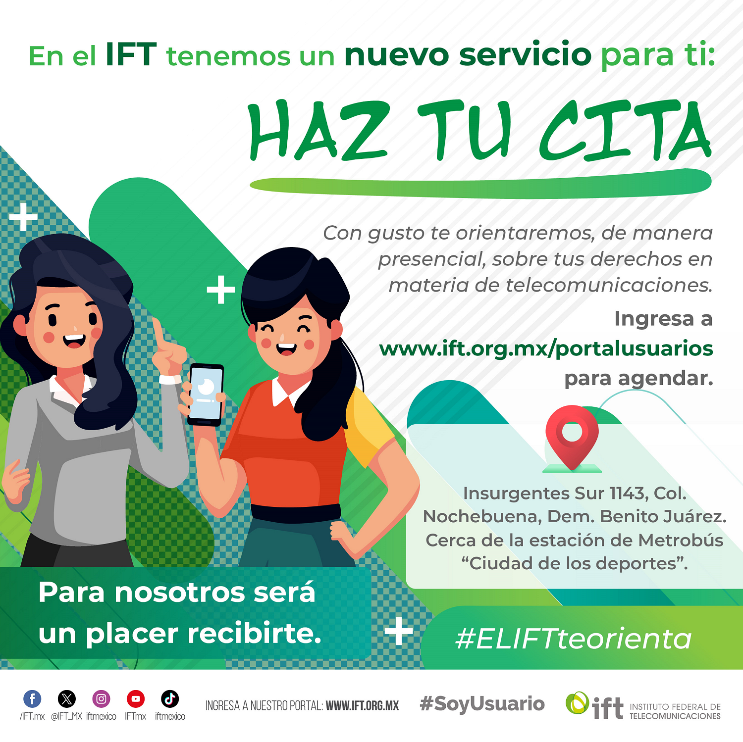 Nuevo servicio del IFT. Clic para más información.